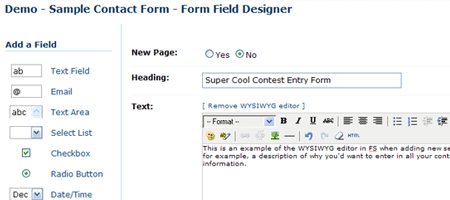 Formspring - WYSIWYG Editor