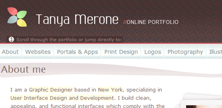Tanya Merone - Portfolio Site