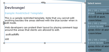 WebEdit - Restricted Templates