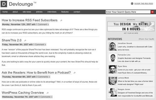 Devlounge, grayscale edition