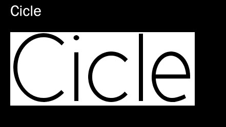 Cicle font