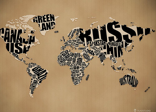 world map wallpaper for desktop. Typographic World Map