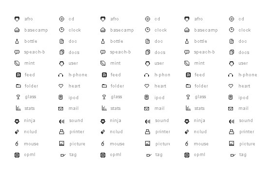 mini minimalistic icons