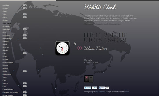WebKit Clock