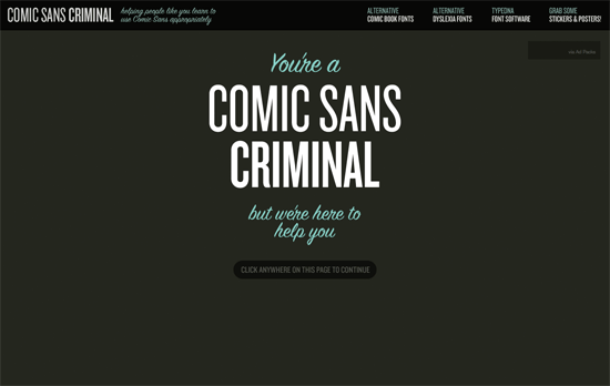 Comic Sans Criminal