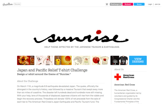 Japan and Pacific Relief T-shirt Challenge