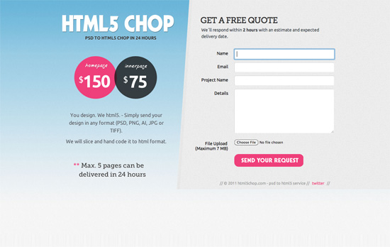 HTML5 Chop