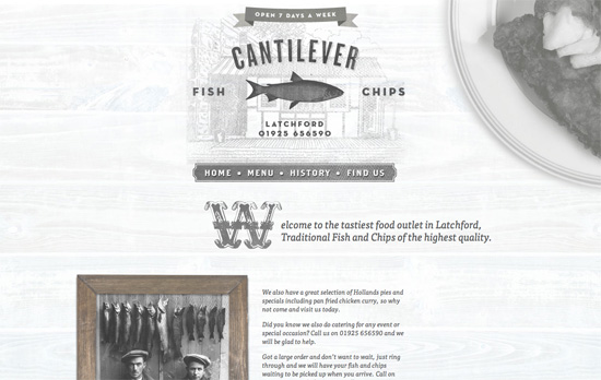 Cantilever Fish & Chips website