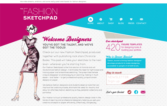 The Fashion Sketchpad website