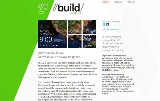BUILD Windows website