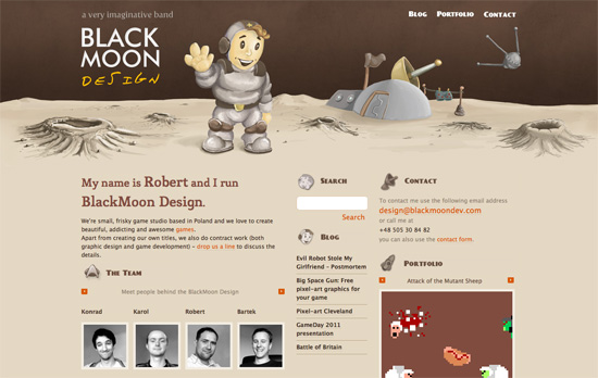 BlackMoon Design website