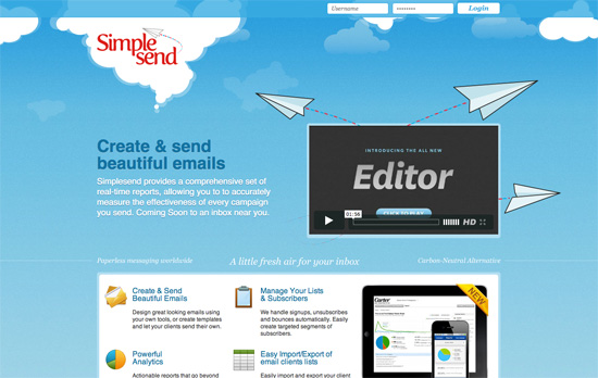 Simple Send website