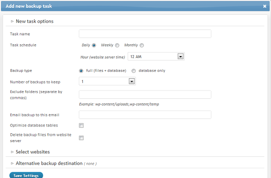 WPManage Backups WPManage Backups