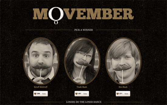 Octavo Designs Movember website