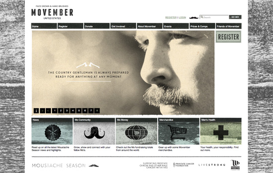Movember website