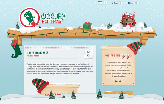 Occupy North Pole website