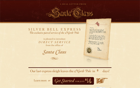 A Real Letter from Santa Claus website