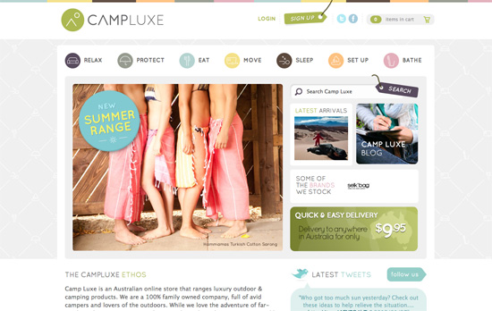 Camp Luxe website