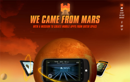 We Came From Mars website