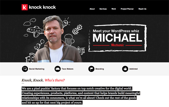 Knock Knock Factory website