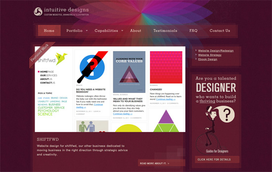 Intuitive Designs website