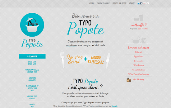 Typo Popote website