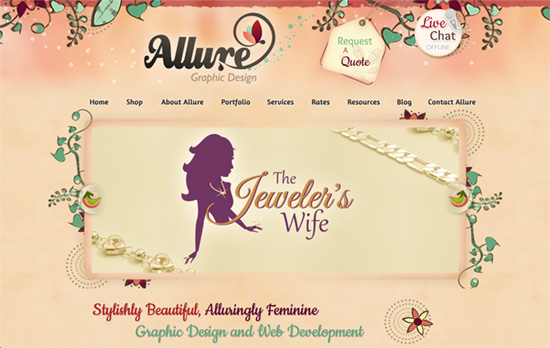 Allure Graphic Design website
