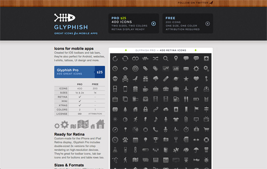 Glyphish website