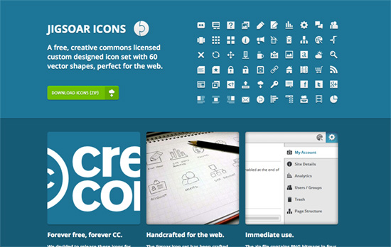 Jigsoar Icons website