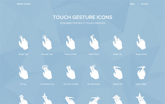 Touch Gesture Icons website