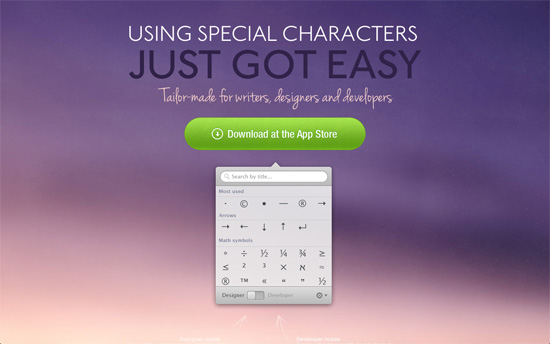 Characters Mac app website