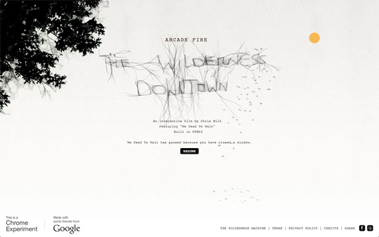 The Wilderness Downtown: We Used To Wait by Arcade Fire